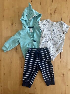 Baby Boy’s Carters Shark Matching Set